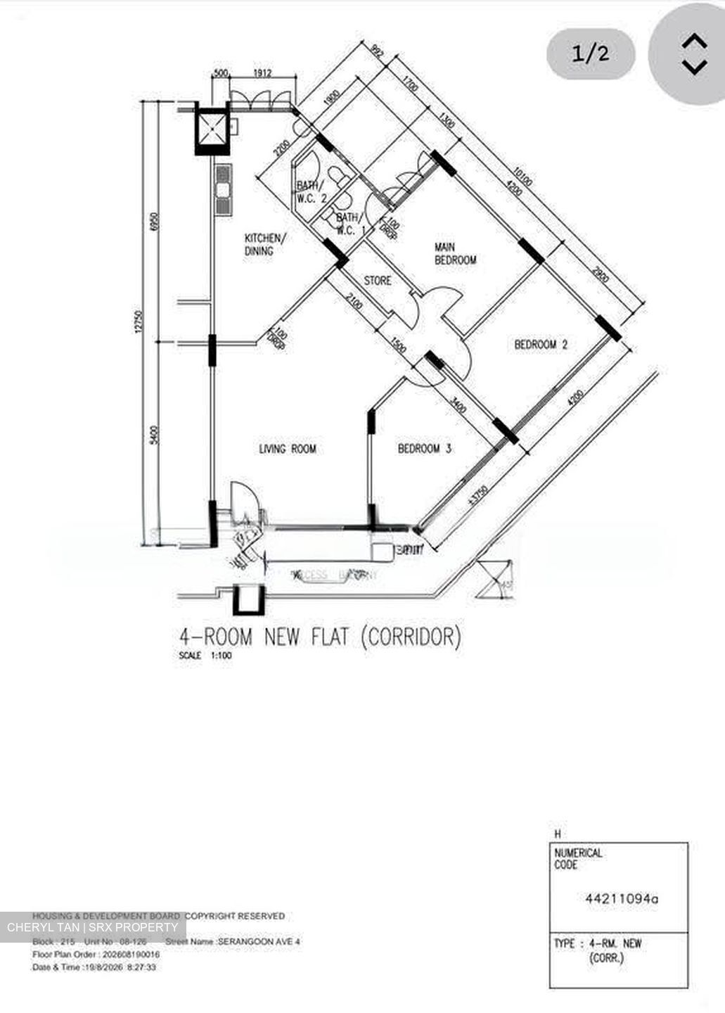 Blk 215 Serangoon Avenue 4 (Serangoon), HDB 4 Rooms #618995901